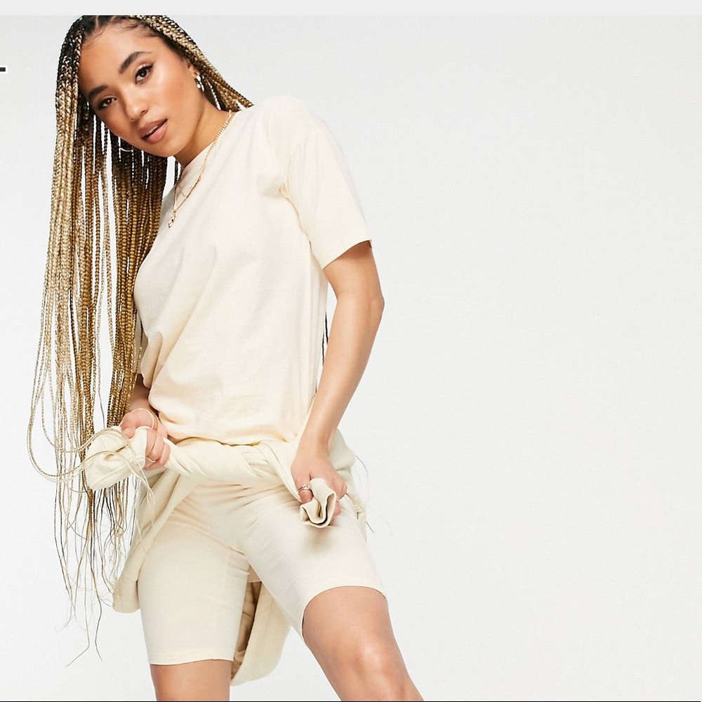 ThreadbareOversized shirt and shorts Co-ord set .